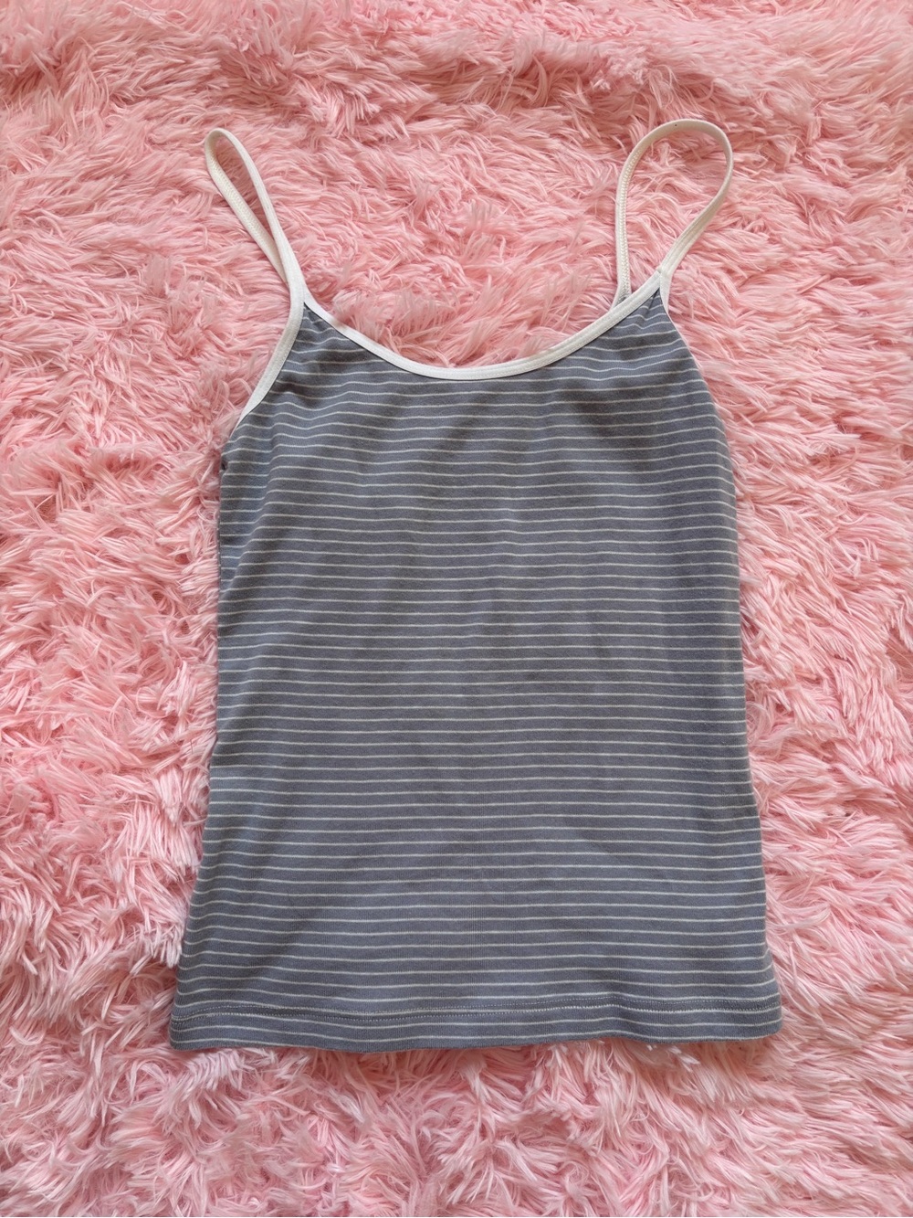 Brandy Melville Blue & White Striped Spaghetti Strap Tank